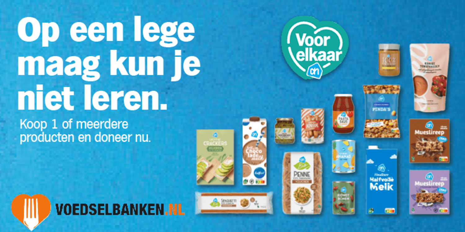 Inzamelingsactie “Op een lege maag kun je niet leren” van AH en